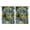 Aloha Retro T, variant on Hawaiian Beach Vacation 2-Pack Kitchen Curtains, 42x54 Inch Vibrant Botanical Leaf Print Semi-Sheer Window Treatment Panels for Small Windows