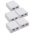 thumbnail image 2 of 10X Enchufe de Red RJ45 - Enchufe de Pared Doble Blindado Montado en Superficie con Puerto de Cable LAN Ethernet CAT6A para Cable de Red, 2 of 5