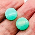 thumbnail image 2 of Radiant Natural Chrysoprase Agate Coin Beads | Green |12x5 mm | 2 Beads |, 2 of 8