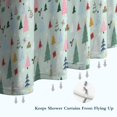 thumbnail image 6 of Light Blue Christmas Tree Pattern Shower Curtain 84"x72" ,Bathroom Decorative Shower Curtains Set with 12 Hooks,Modern Waterproof Washable Shower Curtain, 6 of 6