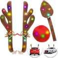 Car Reindeer Antler Decorations,Vehicle Xmas Decorations Auto
