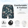 thumbnail image 5 of Haiem Vintage Floral Mens Swim Trunks with Compression Liner 2 in 1 Swimming Shorts Stretch Swimwear Quick Dry,Board Shorts-XX-Large, 5 of 9