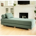 thumbnail image 4 of Jaxx 19436905 Avida Daybed Fold Out Queen Size Premium Boucle Sleek & Modern Lounge Sleeper for Relaxing & Overnight Guests - Green, 4 of 5