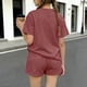 thumbnail image 5 of Conjuntos de blusas y camisas de cuello redondo y manga corta para niños, conjunto de dos piezas de top y pantalones cortos de manga corta con cuello redondo y manga corta para niños, top de poliéster, 5 of 6