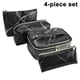 thumbnail image 1 of 4 Pcs Cosmetic Bag Makeup Bag for Travel Portable Makeup Bag with Modern Marble Waterproof Pu Leather Black, 1 of 4