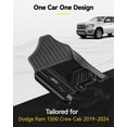thumbnail image 2 of Alfombrillas de 3 W aptas para Dodge Ram 1500 Crew Cab 2019-2024, 2 of 9