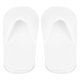thumbnail image 5 of 10 pares para el hogar, el hotel, los viajes y el spa: pantuflas desechables ultra suaves y antideslizantes de color blanco con forro polar coral y relleno de 6 mm, 5 of 8