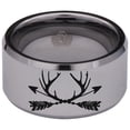 thumbnail image 2 of Trophy Antler and Arrows Tungsten Carbide Ring, 2 of 9