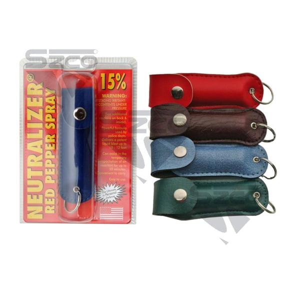 SZCO  1/2 OZ Pepper Spray with Holster, Compact  Spray in Assorted Colors for Personal Work