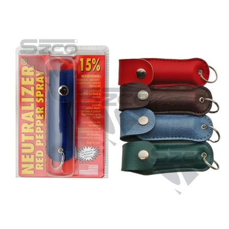 SZCO 1/2 OZ Pepper Spray with Holster, Compact Spray in Assorted Colors for Personal Work