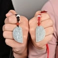 thumbnail image 2 of A Pair of Natural A-Grade Jadeite Jade Longfeng Pendant for Lovers, 2 of 23