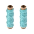 thumbnail image 4 of Uxcell 33 Yards 150D/1mm Leather Sewing Waxed Threads Sky Blue 2 Pack, 4 of 6