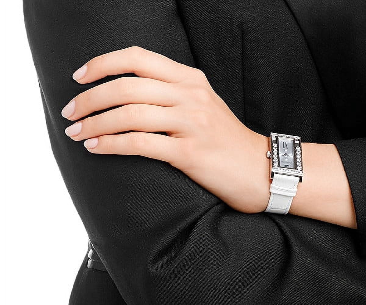 Swarovski Silver Lovely Crystals Square Watch SWAROVSKI LOVELY CRYSTALS SQUARE WHITE STAINLESS STEEL WATCH  main image 4
