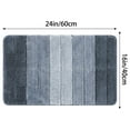 thumbnail image 6 of Unique Bargains 2 Pcs Plush Gradient Striped Bath Mats Microfiber Shaggy Rugs Blue/Grey 16" x 24", 6 of 6
