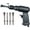 1-5/8" Stroke, variant on Heavy-Duty Pneumatic Air Hammer - 2500 BPM High Speed with 3.54" Stroke, Self-Locking Quick-Change Chisel System & 5- Alloy Steel Chisel Set for Metal Demolition and Auto Repair