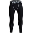 thumbnail image 5 of LNWUY High Elasticity And Quick Drying Sports Tight Pants Workout Leggings with Pockets High Waist Athletic Yoga Pants for Men Running, Fitness Black XXL, 5 of 8