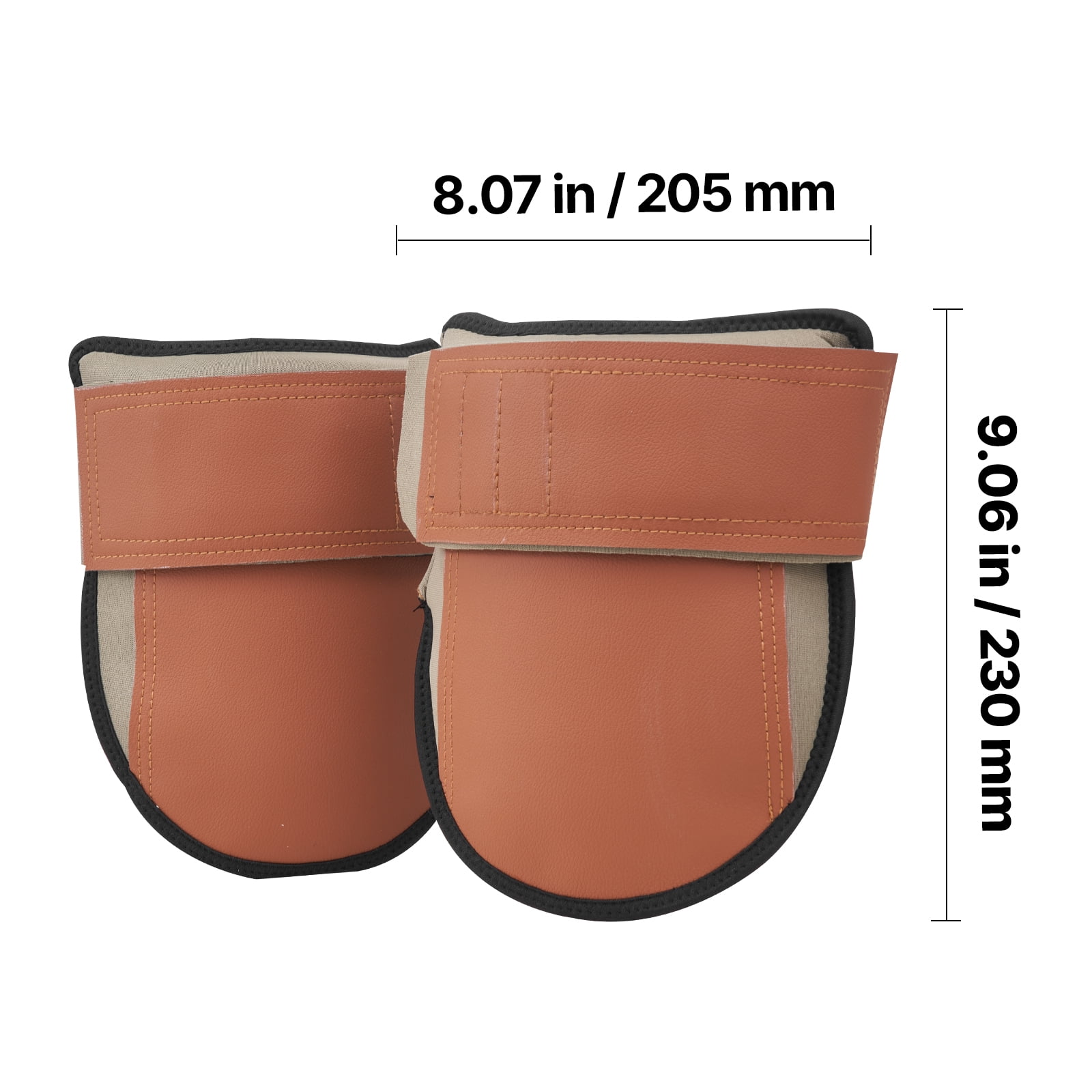 VEVOR Knee Pads for Work, Durable Leather Construction Pads, Machine Washable Work Knee Pads,Easy to Wear and Take off, Extra Thick Knee Support for Gardening Flooring and Cleaning,Black and Brown