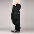 thumbnail image 6 of Blmnix Carpenter Pants Pants for Men Baggy Cargo Work Pants Pleated Low Rise Sweatpants Black Straight-Leg Long Mens Pants Casual,XL, 6 of 6