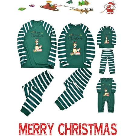 

Sunisery Family Christmas Pajamas Matching Sets Christmas Pjs Reindeer Plaid Loungewear for Adults and Kids Xmas Sleepwear Set