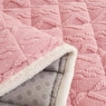 thumbnail image 4 of Maplenight Premium Thick Taffeta Velvet Queen Size Mattress Pad with Cotton Quilting - Foldable, Warm Flannel Mattress Cover Pink, 4 of 4