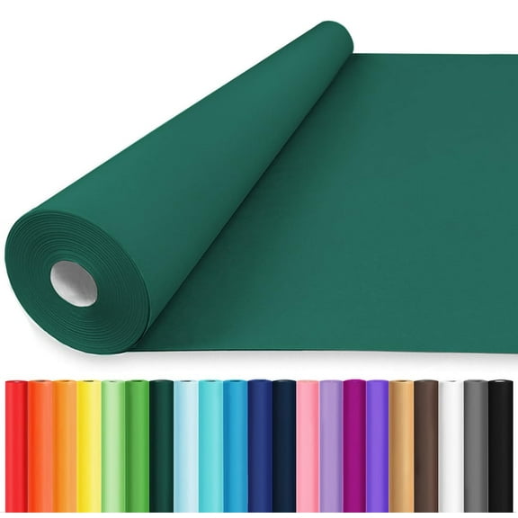 Dark Green Christmas Wrapping Paper Roll, 24x1500 Inches Solid Color Kraft Paper for Gift Bouquet, Bulletin Board, Floor Covering, Moving Supplies, Art Crafts, Green