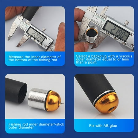 Fishing Rod Rear Plug Tail Plug Portable Pole Holder Plug Fishing Rod Base 20.9Mm