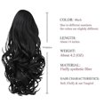 thumbnail image 3 of Ponytail Extension Claw Mid-length Curly Wavy Natural Soft Clip Wig for Women & Girls Invisible Synthetic Hairpieces, 3 of 5