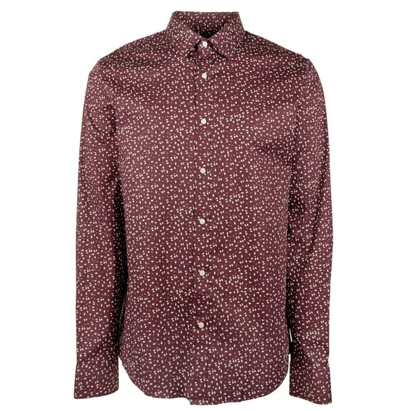 Men's Slim Fit Printed Long Sleeves Shirt-C-X-Large