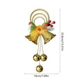 thumbnail image 3 of Fasiaou 3 Packs Vintage Santa Claus Christmas Bells Ornament with Ribbon Hanger, Festive Holiday Tree Decor, Gold Red PVC Decorative Accessories for Home Party Gift, 3 of 6