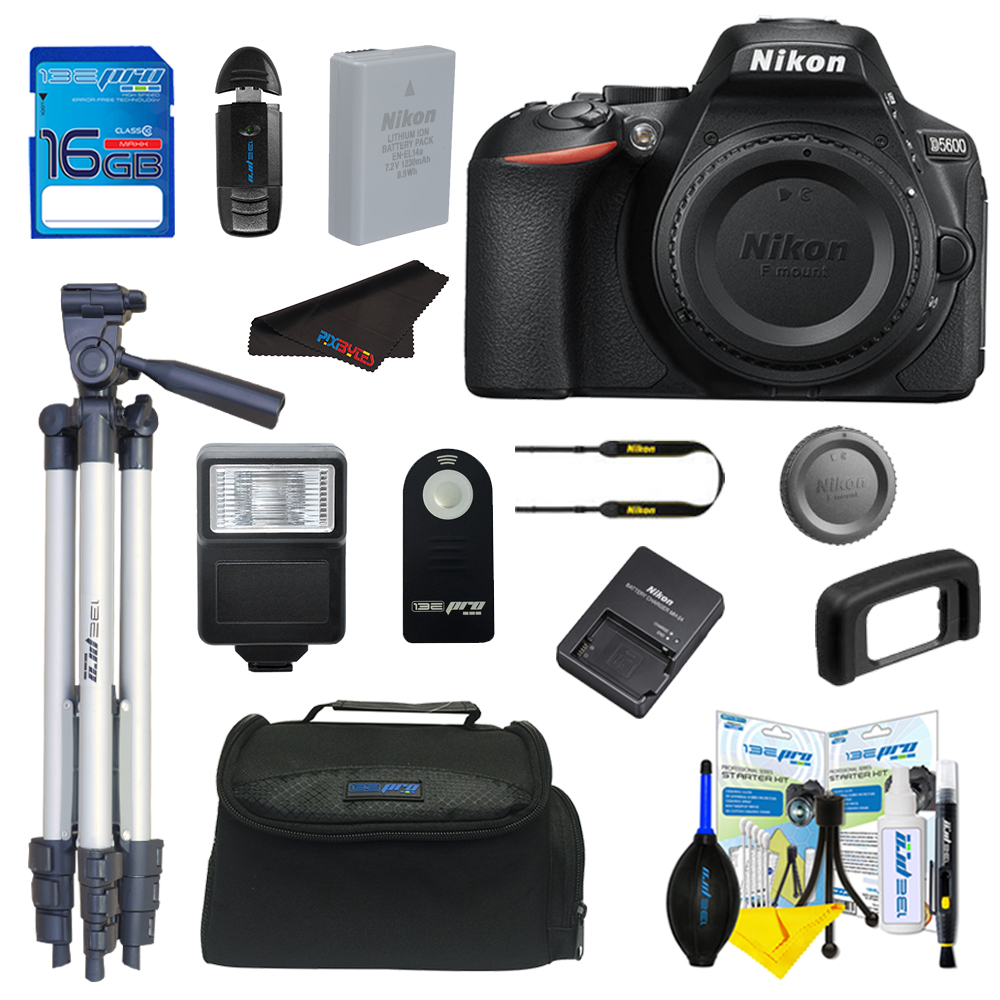 Nikon D5600 DSLR Digital Camera + Pixi Basic Bundle Kit - image 1 of 4