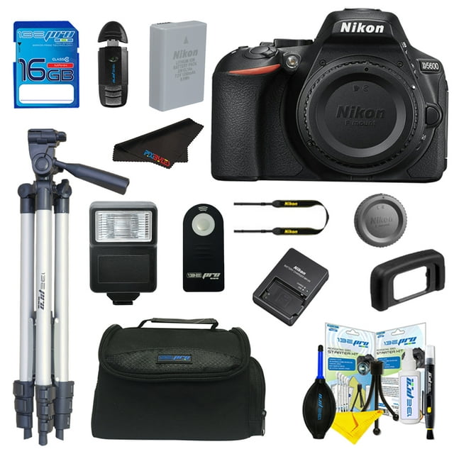 Nikon D5600 DSLR Digital Camera + Pixi Basic Bundle Kit