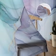 thumbnail image 5 of Teal Purple Marble Sheer Curtains 84 Inches Long 2 Panels Set, Window Sheer Curtains for Living Room/Bedroom, Modern Abstract Luxury Ink Painting Light Filtering Rod Pocket Curtain 52'' x 84'' x 2, 5 of 7