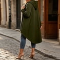 thumbnail image 5 of NominalSnug Hoodies for Women Zip up Long Sleeve Hooded Sweatshirts Irregular Hem Casual Fall Jackets with Pockets, 5 of 8