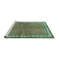 thumbnail image 2 of Ahgly Company Machine Washable Indoor Rectangle Persian Turquoise Blue Traditional Area Rugs, 8' x 10', 2 of 4