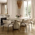 thumbnail image 2 of Tatum Cream Textured Performance Boucle Dining Chair, 2 of 4