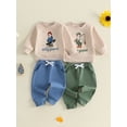 thumbnail image 3 of RUINIXCW Baby Boy Fall Outfits Long Sleeve Goose Print Sweatshirt + Pants Set Toddler Clothes, 3 of 9