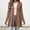 Brown, variant on Women's Cardigan Sweaters Open Front Peplum Swing Hem Long Sleeve Ribbed Knit Lightweight Coats Casual Fall Winter Flowy Tops for Shopping Travel Black L