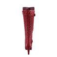 thumbnail image 5 of Bottes à Talons Hauts à Fermeture Éclair à Bout Rond Décontractées pour Femmes Dames Mode (Rouge, 7), 5 of 5