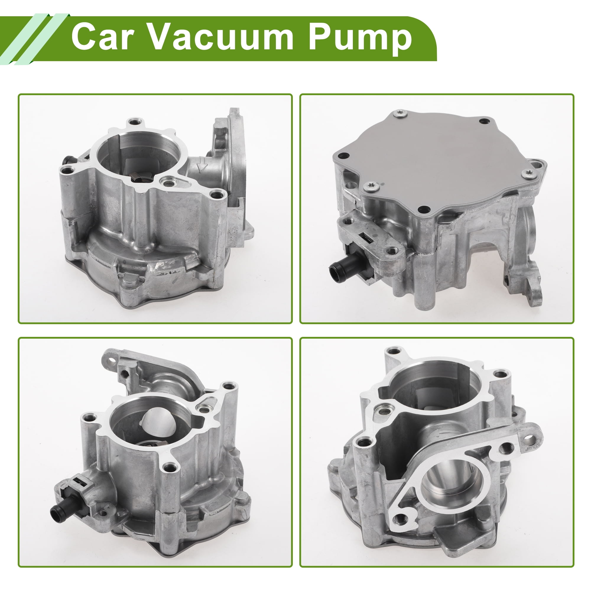Unique Bargains Brake Vacuum Pump No.06J145100C Engine Vacuum Pump for Audi A4 2010-2016 Aluminum Alloy Silver Tone 1 Pc
