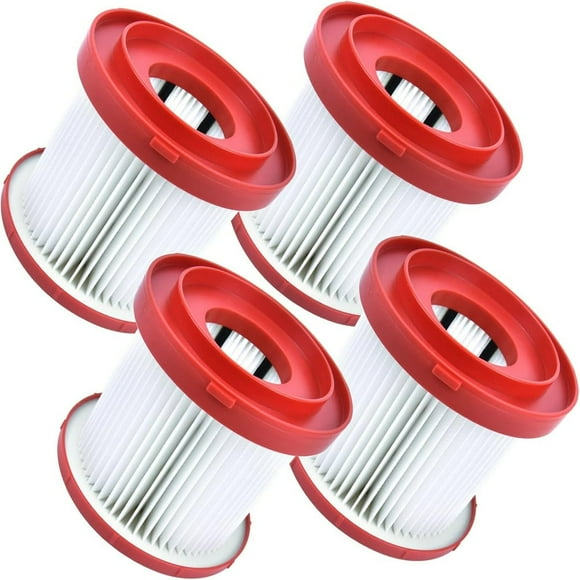 HLONK 4 Pack 49-90-1900 Replacement HEPA Vacuum Cleaner Filter Compatible With Milwaukee Vacuum 0880-20   Vac Filter  M18 Cordless Wet Dry Vacuum