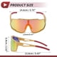 thumbnail image 4 of Gafas de montar para motocicleta Unique Bargains 1 Set Anti-reflejo Tri-Acetato de Celulosa PC UV400 Gafas de sol para ciclismo Lente roja Marco amarillo con manchas rojas, 4 of 6