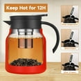 thumbnail image 6 of YasTant 34 Oz Thermal Coffee Carafe, Double Wall Stainless Steel Insulated Vacuum Coffee Pot Teapot for Keeping Hot, 1 Liter Beverage Dispenser with Removable Tea Filter – Red, 6 of 8
