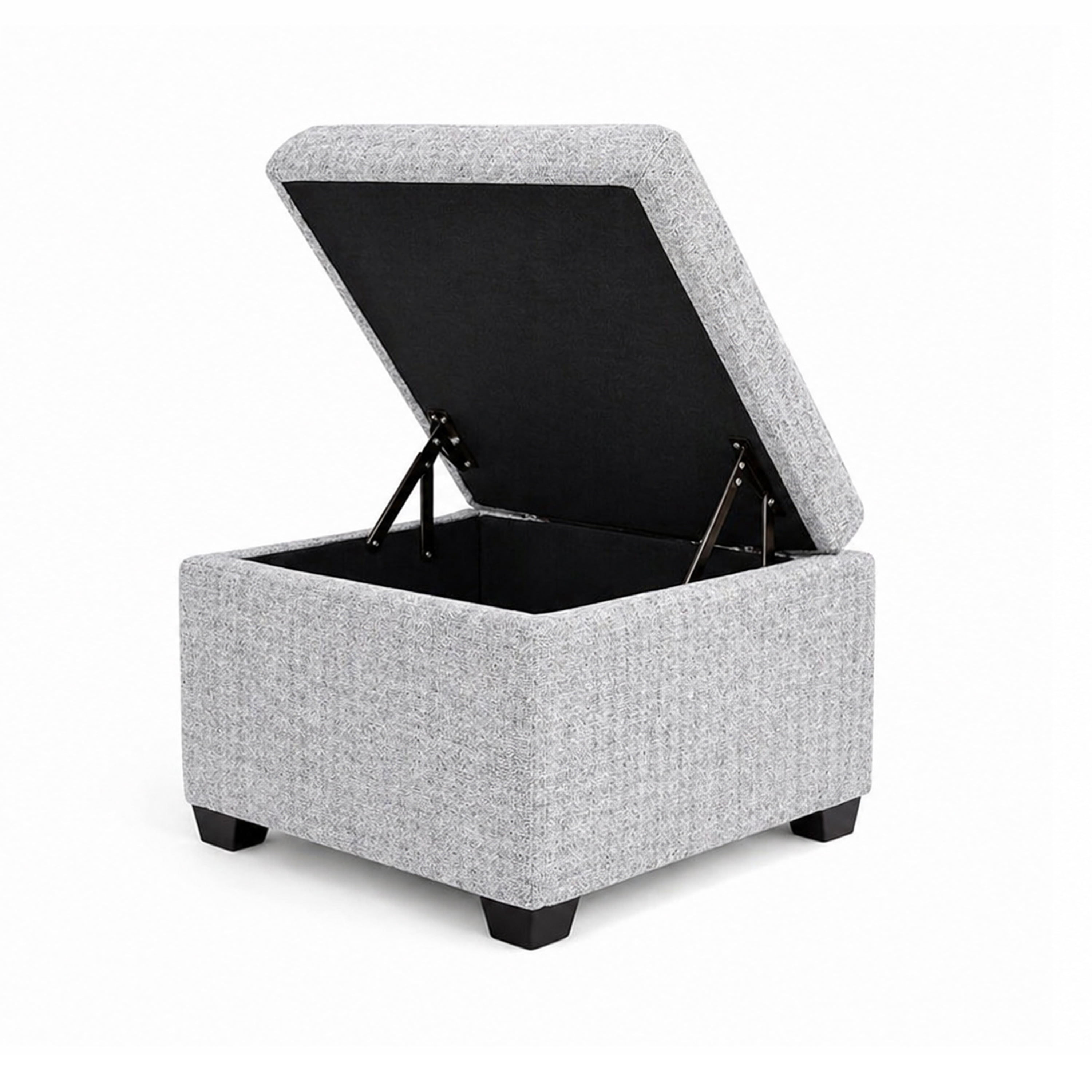 Sanford Living Jackson Square Storage Ottoman, Matisse, Silver