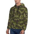 thumbnail image 2 of Hoodies for Men - Geometric Green Camouflage Long Sleeve Comfrt Men'S Fashion Hoodies & Sweatshirts, Sweatshirts for Men Hoodies Pullover Clothing Clothes with Pouch, 2 of 7