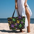 thumbnail image 6 of Balery Mardi Gras Carnival4 Beach Travel Bag - Water-Resistant, Large Capacity Lightweight Tote with 7 Pockets for Women and Men - Perfect for Beach, Pool, Gym, and Travel, 6 of 7