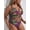 Colorful Leopard, variant on L-4XL Plus Size Leopard Print Cutout One-Piece Swimsuit, Tummy Control Tie-Front Bathing Suit for Women