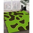 thumbnail image 3 of Ahgly Tapis d'Intérieur Lavable en Machine Carré Vert, 6 Pieds Carré, 3 of 7