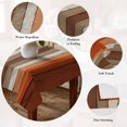 thumbnail image 5 of Burnt Orange Brown Table Cloth Waterproof Tablecloths, Farmhouse Vintage Wooden Tablecloth Dining Table Cover for Kitchen Party Tabletop Outdoor, Square Tablecloth 60x60 Inch, 5 of 9