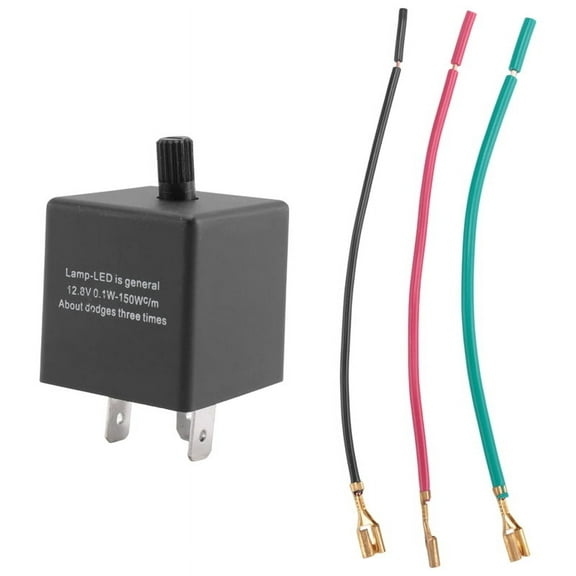 Motorcycle 3 Pin Adjustable Electronic Led Flasher Relay For Car Turn Signal Blinker Light