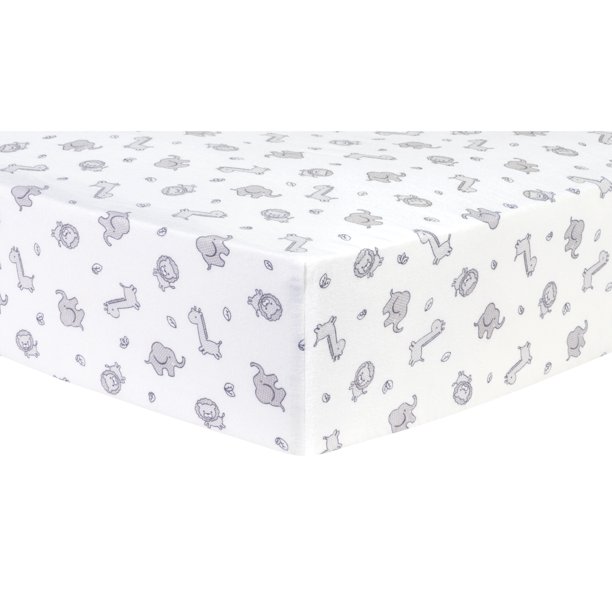 Safari Chevron Deluxe Flannel Fitted Crib Sheet - Walmart ...